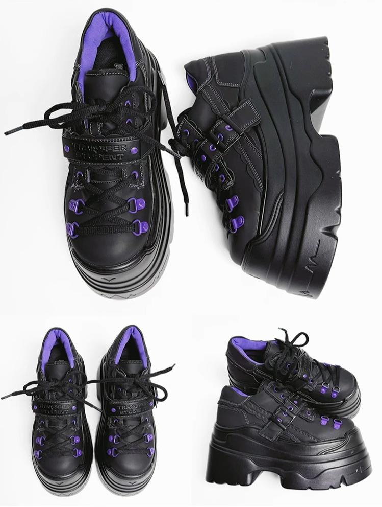 Y2K Platform Shoes, Contrast Color Design 43684:783097