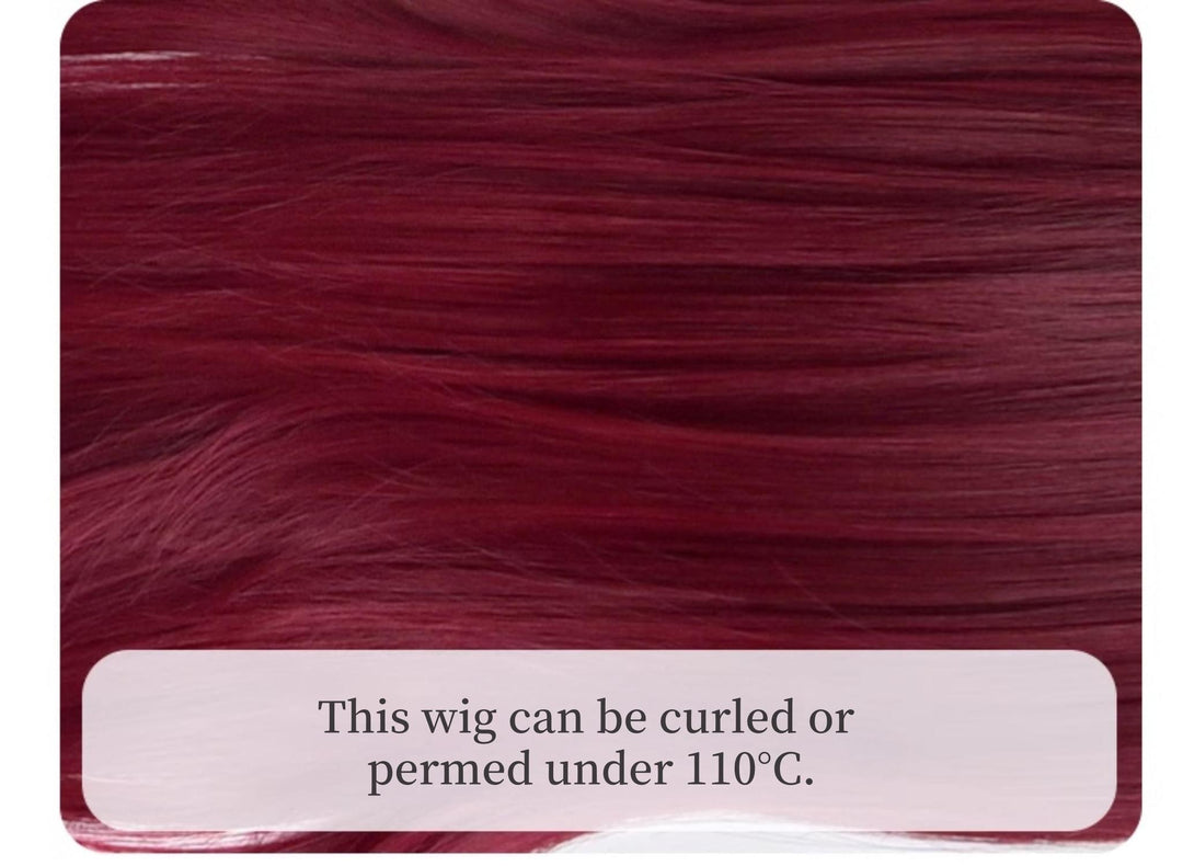 Jirai Kei Wig Gyaru Cherry Red Wig Layered Mid-length Wig 42182:731480