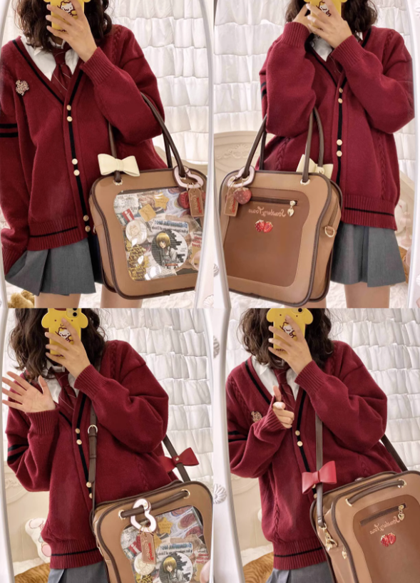 Kawaii Fashion Crossbody Handbag Bow Itabag 7 Colors 21914:326466 21914:326466