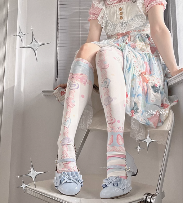 Lolita Woman Socks Pastel color Colour Knee-High Socks 31746:367420 31746:367420