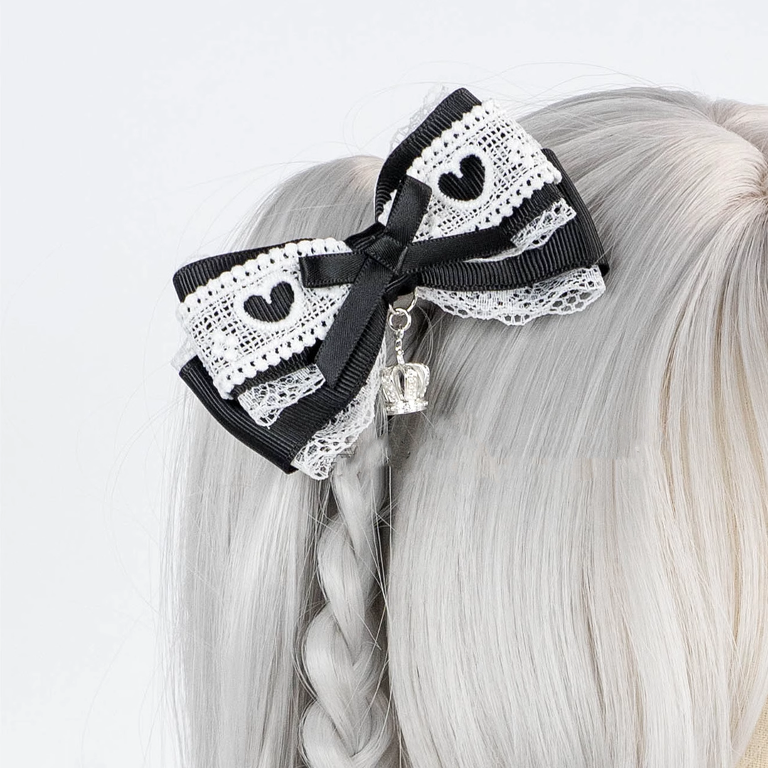 Jirai Kei Hair Clip Ryousangata Barrette Lolita Bow Headpiece 41588:704172