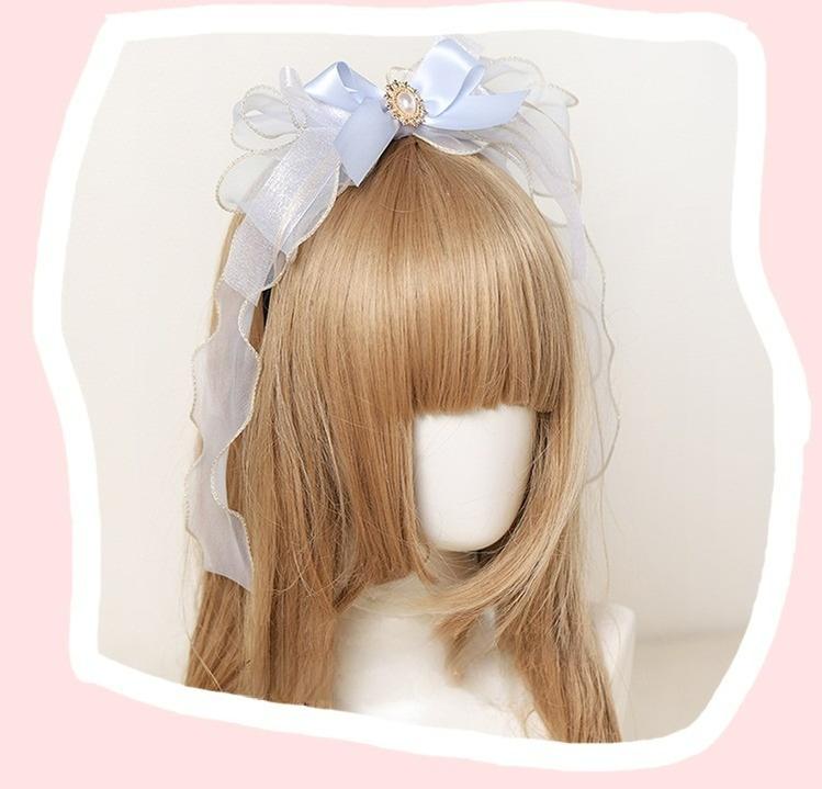 Lolita Headdress Butterfly KC Hairclip Blue Hair Accessory 35782:535978
