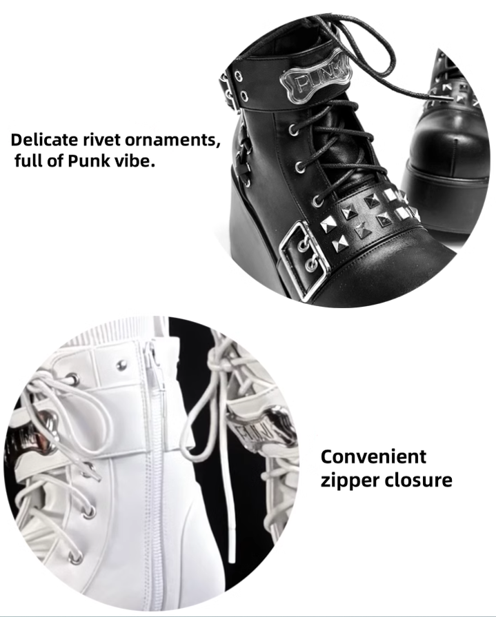 Punk Platform Shoes Subculture Thick-soled Boots Martin boots 40870:697360