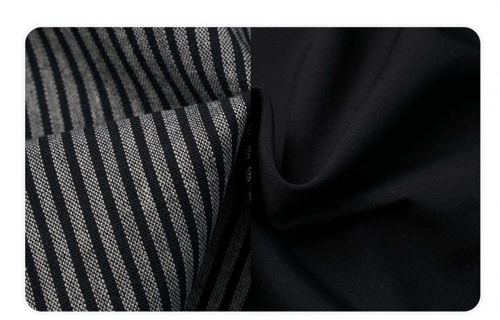 Gothic Striped Blouse and Black Skirt Set 44172:800252