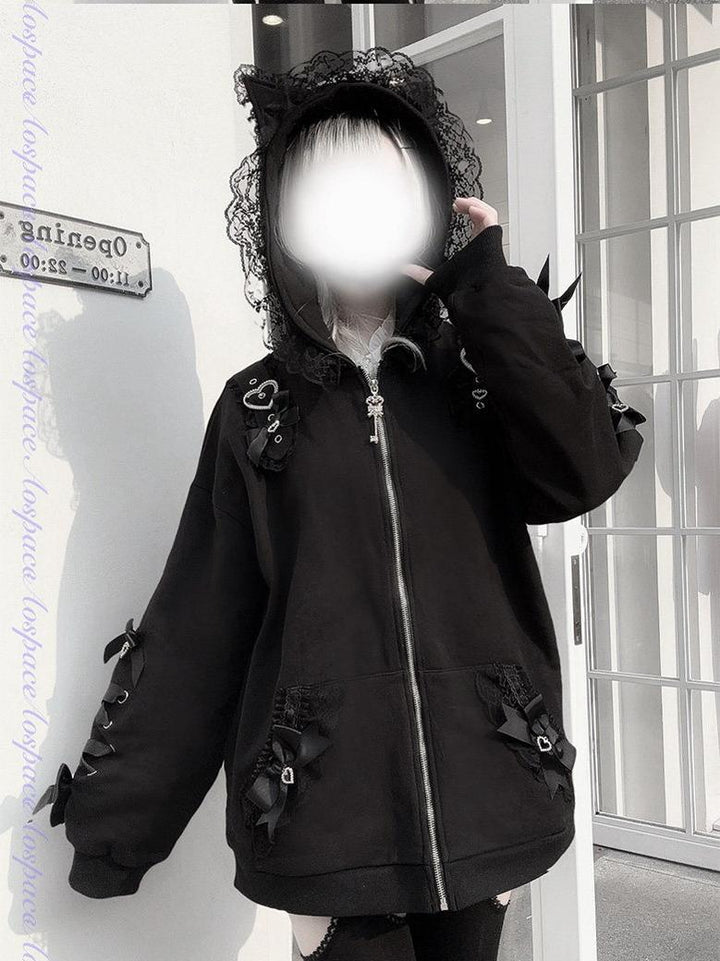 Subculture Hooded Sweatshirt, Oversized & Cat Ear 44926:829669