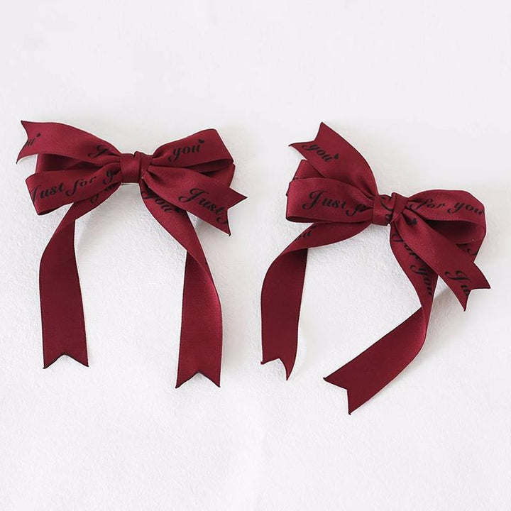 Jirai Kei Ryousangata Lace Letter Ribbon Bow Headwear 22540:333268 22540:333268