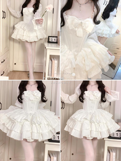 Lolita Dress Fishbone Dress Corset Dress Multicolor 36380:540646