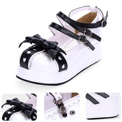 Lolita Platform Shoes Round Toe Thick Bottom Princess Shoes 37448:561700