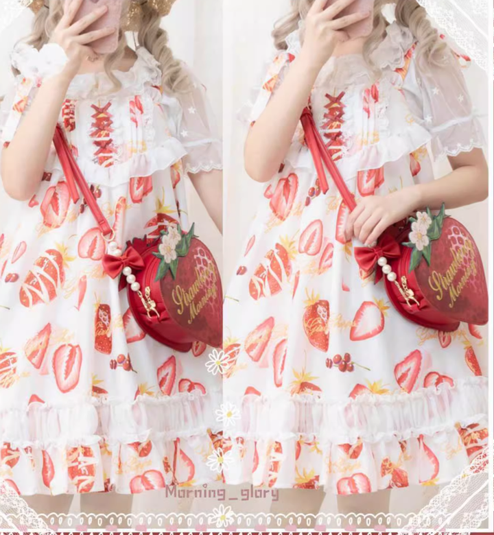 Sweet Lolita Bag Strawberry Handbag Crossbody Shoulder Bag 41814:722442