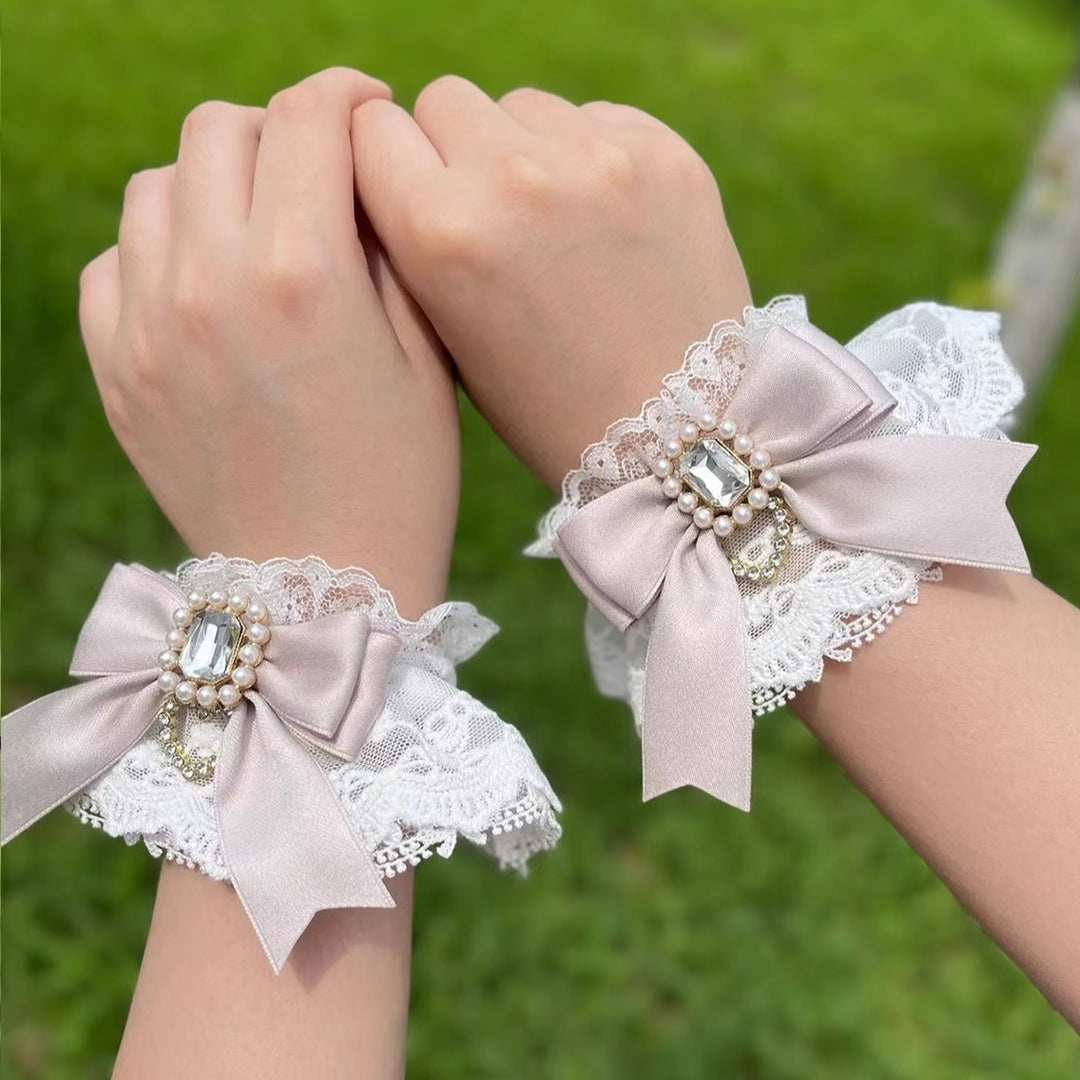 Jirai Kei 3-Layer Lace Bow Lolita J-Fashion Bracelet 21566:311802 21566:311802