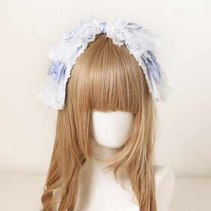 Lolita Headdress Butterfly KC Hairclip Blue Hair Accessory 35782:535986