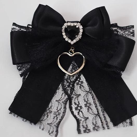 Jirai Kei Lolita Hair Clips Letter Bow Accessories Bang Clips 22516:332234