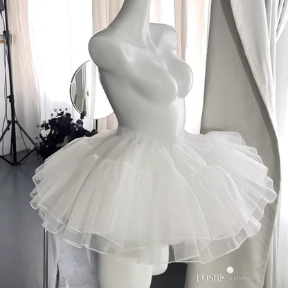 Lolita Dress Petticoat Puffy Black And White Pettipants (F L M S XS) 36386:542682