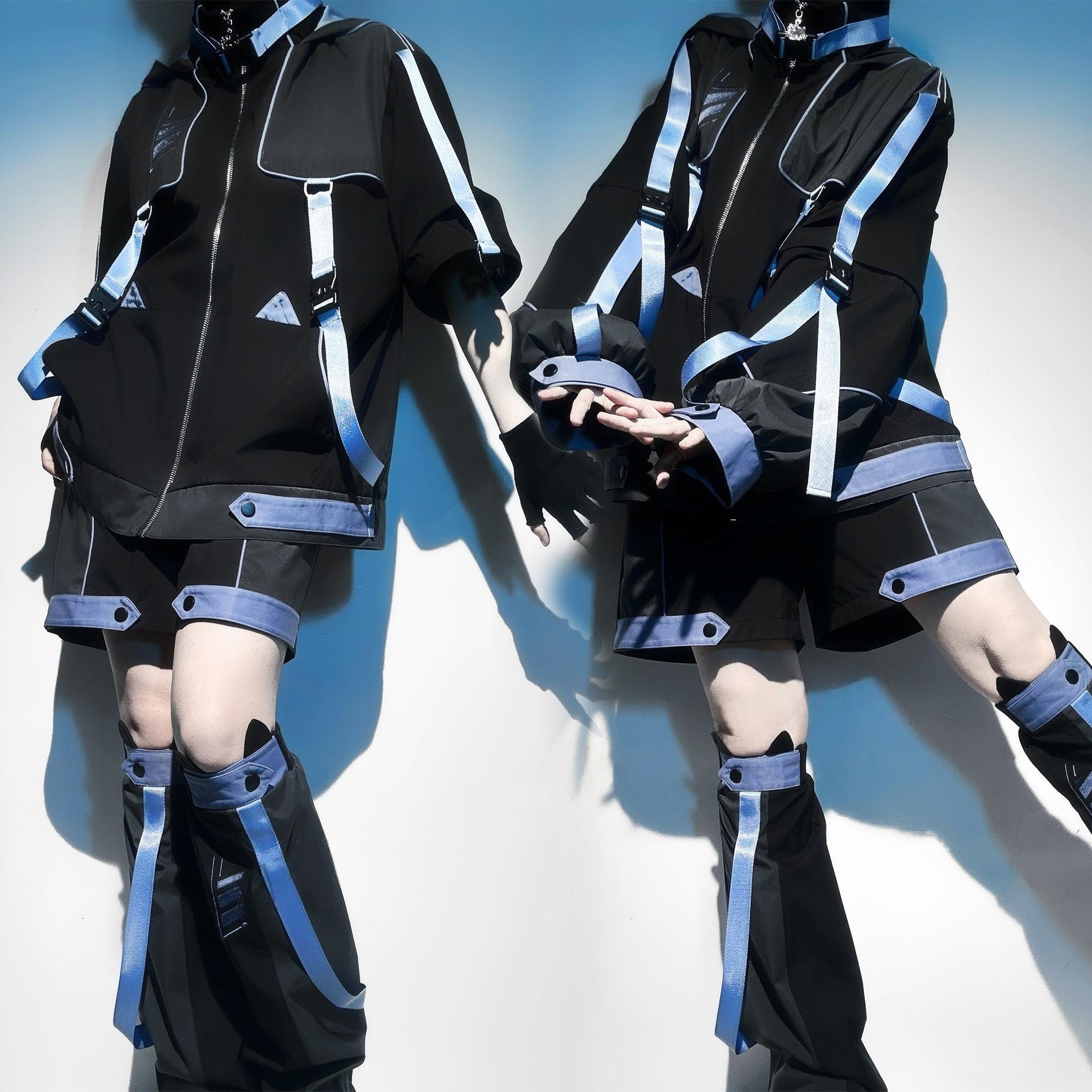 ウェア keiya Subcul Jirai Kei Jacket Set, Cat Ear Hood/Removable Sleeve – Honey