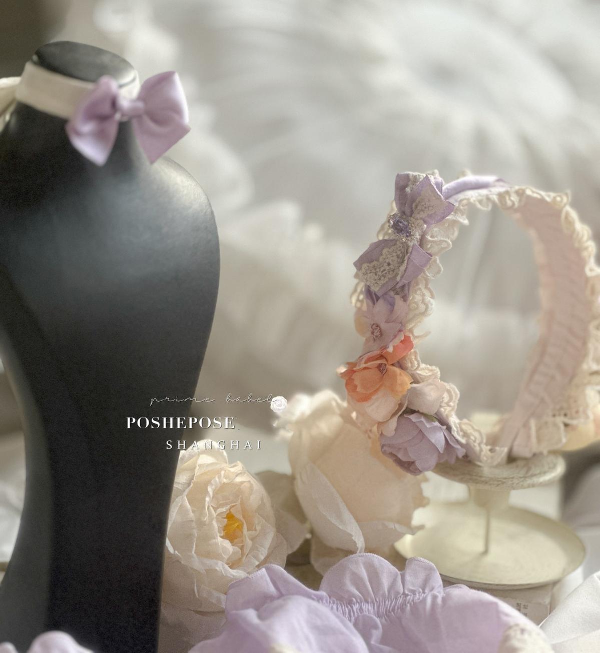 Lolita Dress Set Sweet Violet Pink Puffy Dress Corset Dress 36388:554862