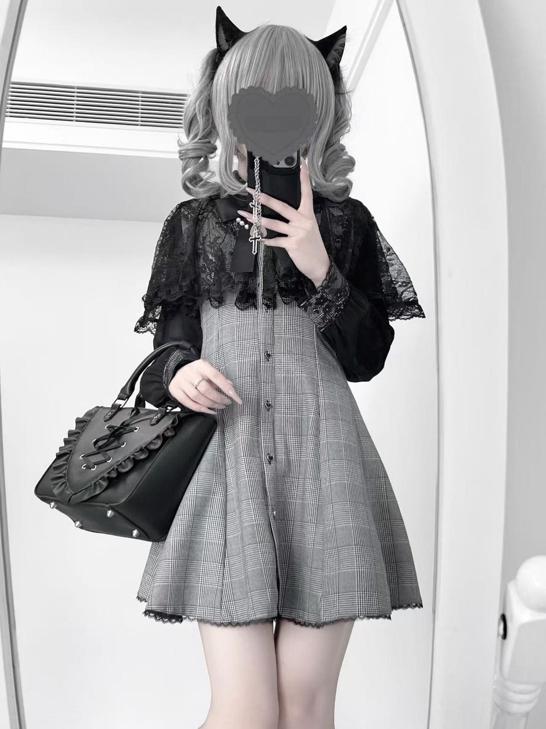 Lace Cape-Inspired Ryousangata Dress (L M S XS) 43863:787948