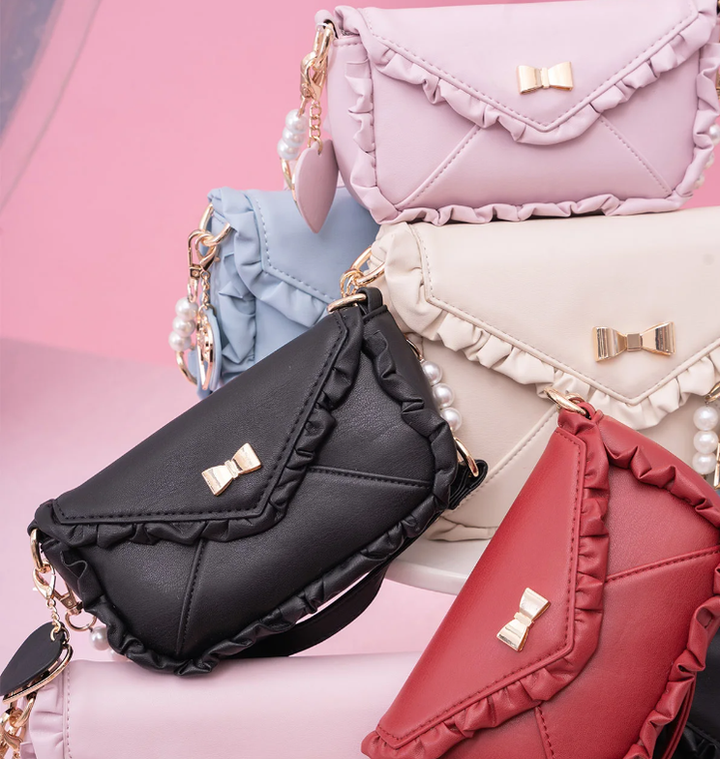 Jirai Kei Lolita Bag Sweet Girly Bow Multicolored Solid Bag 22032:367702 22032:367702