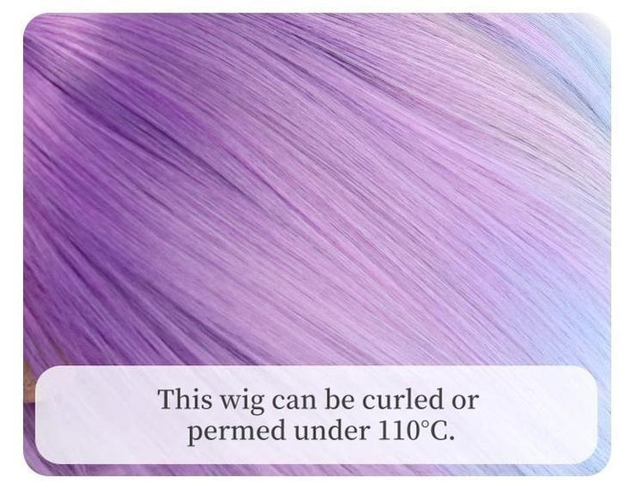 Lolita Wig Blue-Purple Bob Haircut Claw Clip Ponytails 39346:635538