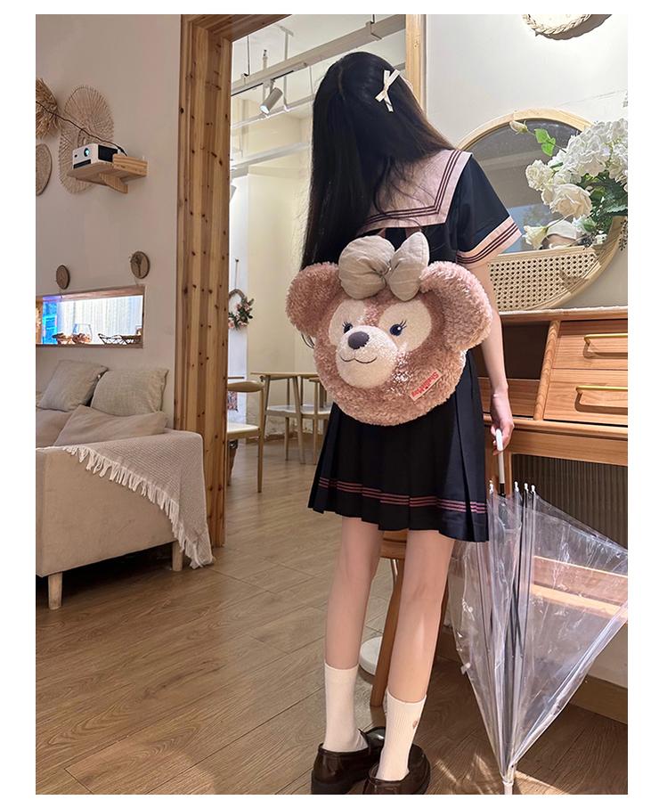 Navy and Pink JK Uniform Top + Pleated Skirt 43790:785168