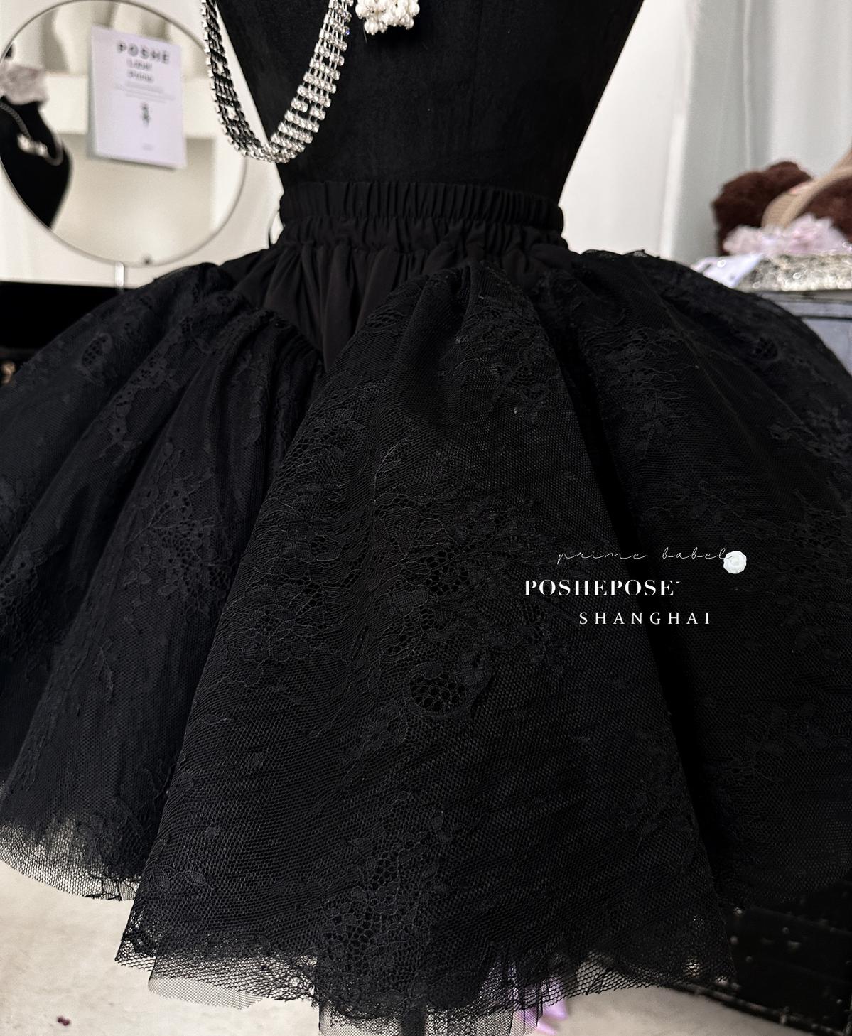 Lolita Dress Petticoat Puffy Black And White Pettipants 36386:542724