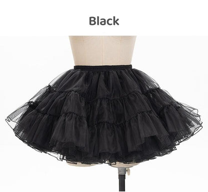 Lolita Petticoat Short Black Muti-layer Pettipants 37830:574588