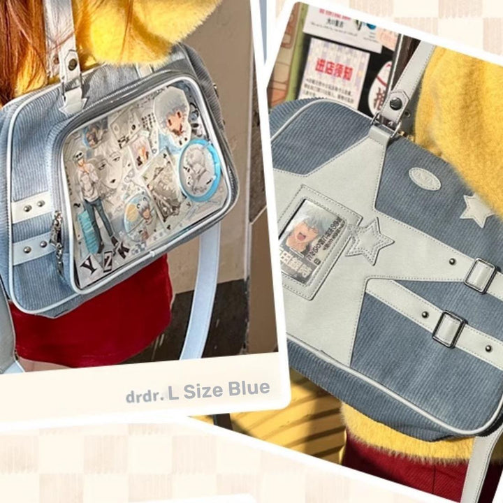 Subculture Ita Bag Large Capacity Square Star Crossbody Bag 40126:678620