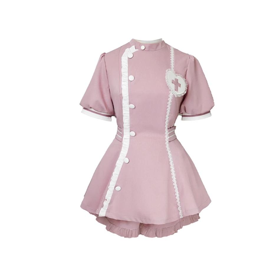 Tenshi Kaiwai Dress Set Nurse Medical Series Outfit Sets (In-stock / 2XL L M S XL) 37460:560020