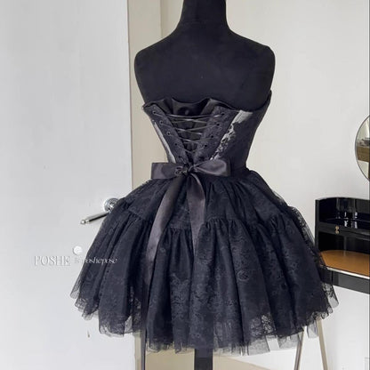 Lolita Dress Petticoat Puffy Black And White Pettipants 36386:542704