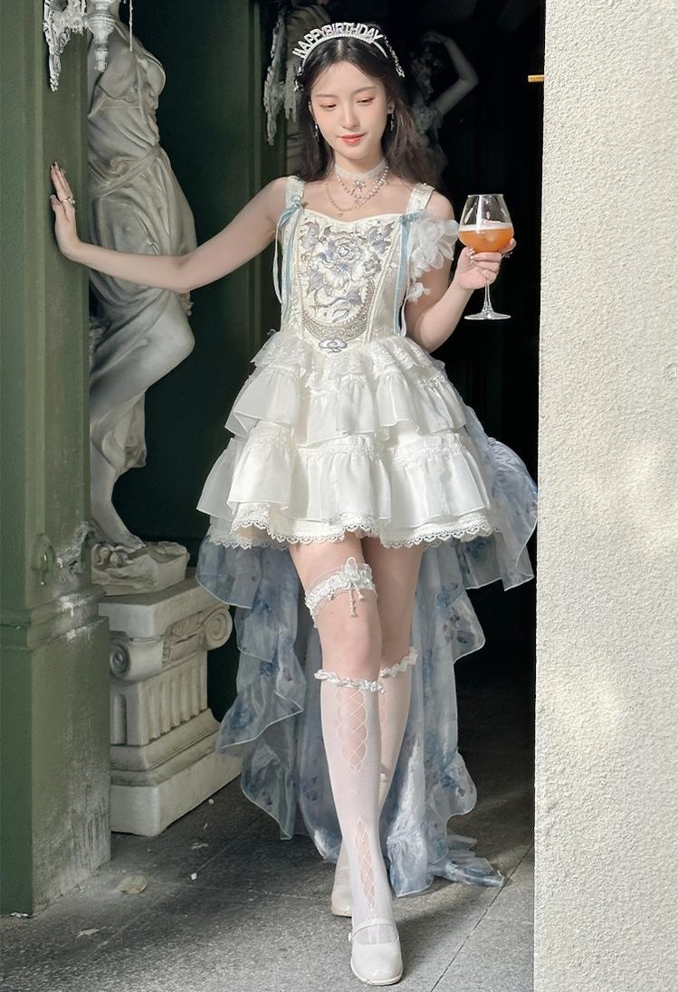Lolita Dress Prom Dress Ballet Boned Strapless Mini Dress 36242:534180