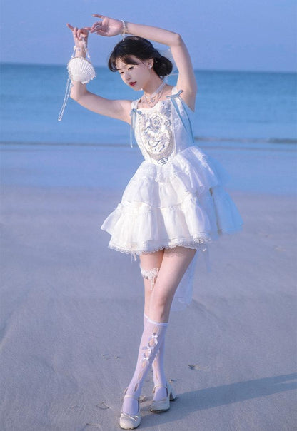 Lolita Dress Prom Dress Ballet Boned Strapless Mini Dress 36242:534186