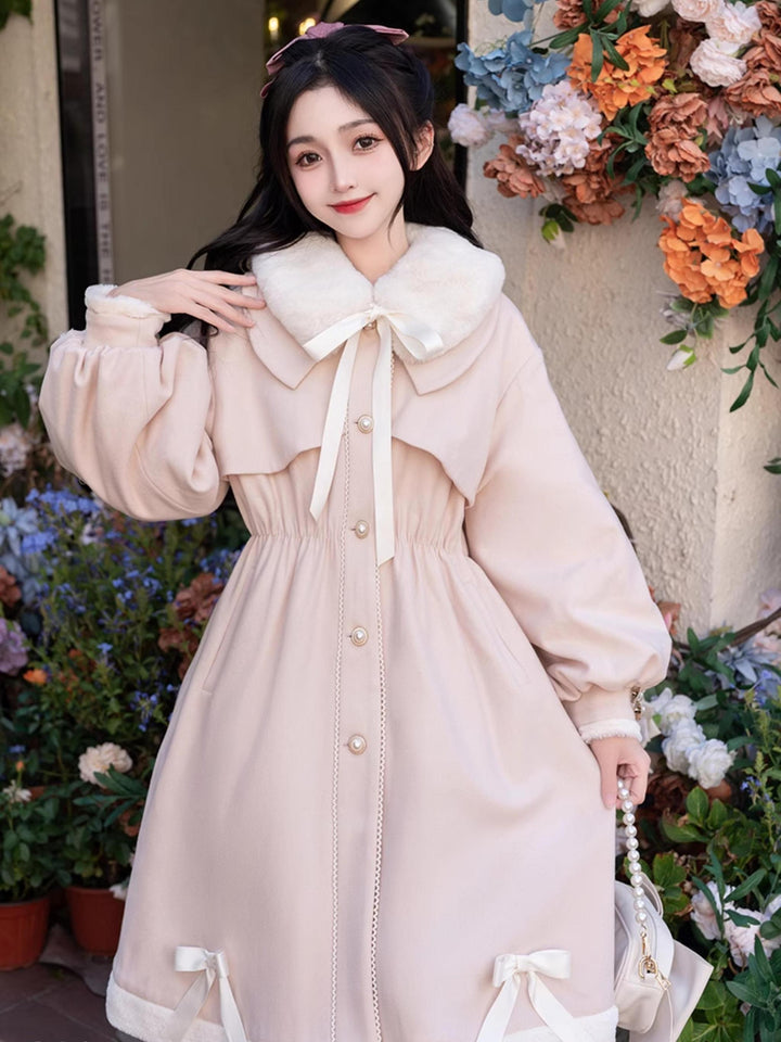 Ryousangata Coat JK Uniform Winter Coat With Ribbon 41132:692214