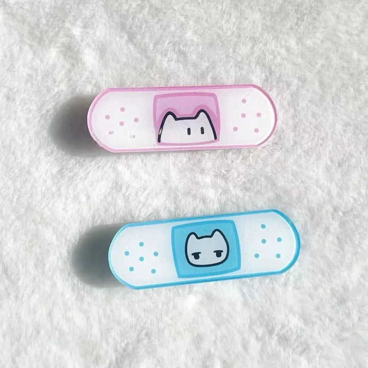 Tenshi Kaiwai Bandage Shaped Hair Clips, Cute Cat Detail 45468:852765