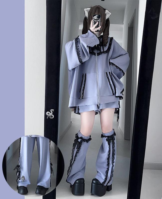 Subcul Jirai Zip-Up Hoodie, Rabbit Ear (L M XL) 44415:807794