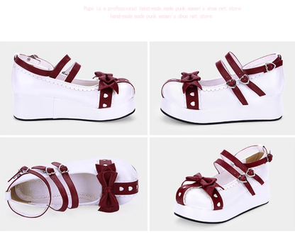 Lolita Platform Shoes Round Toe Thick Bottom Princess Shoes 37448:561706