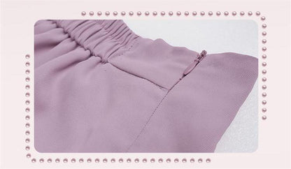 Plus Size Jirai Kei Blouse Short Sets Pink Black Full Set 21886:317338