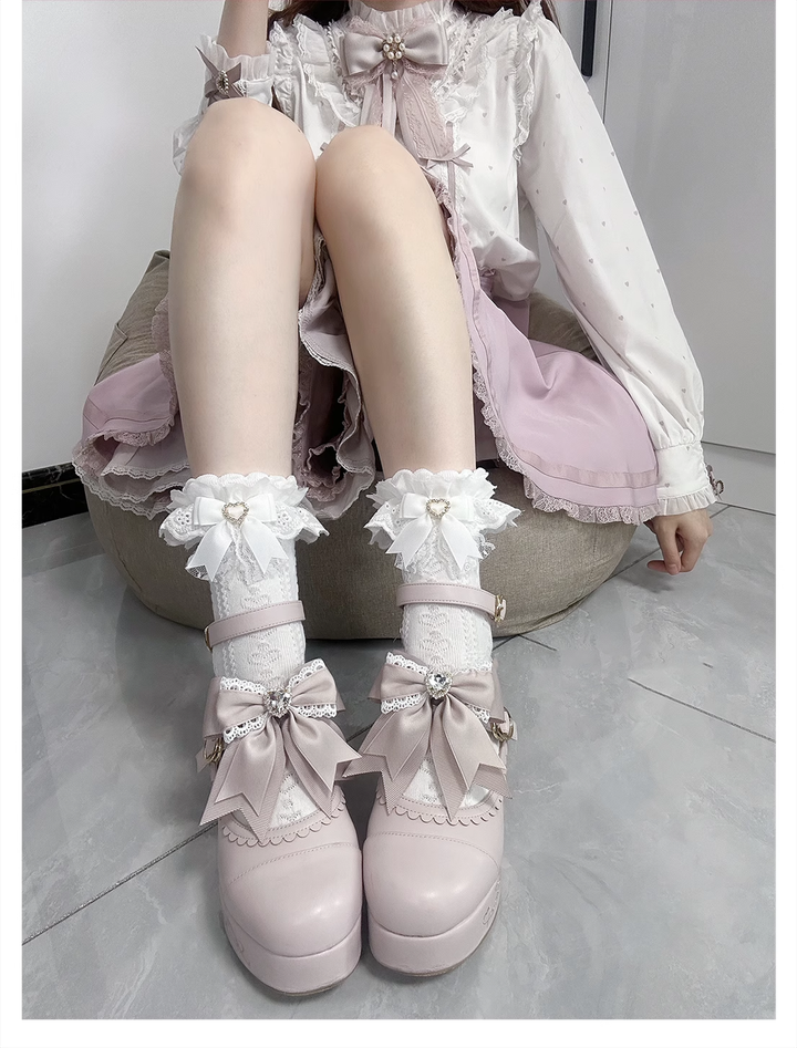 Lolita Socks Cotton Socks Jirai Kei Mid-calf Socks 40894:694060