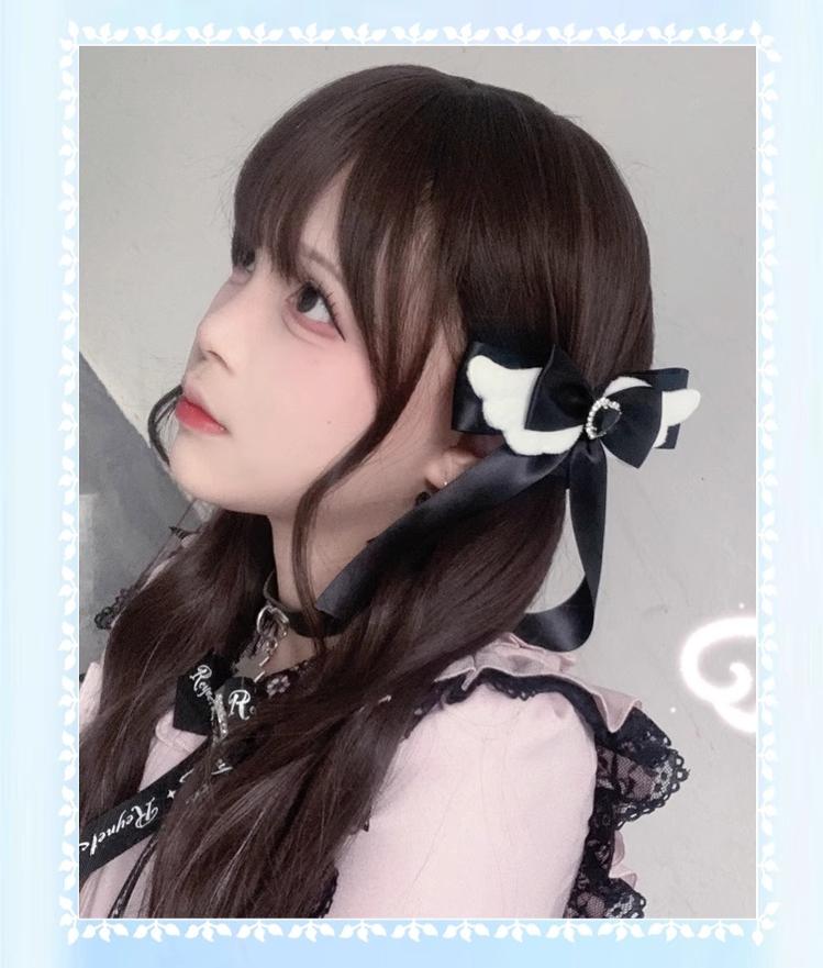 Jirai Kei Headwear Bow And Angel Wings Hair Clip 21670:441140