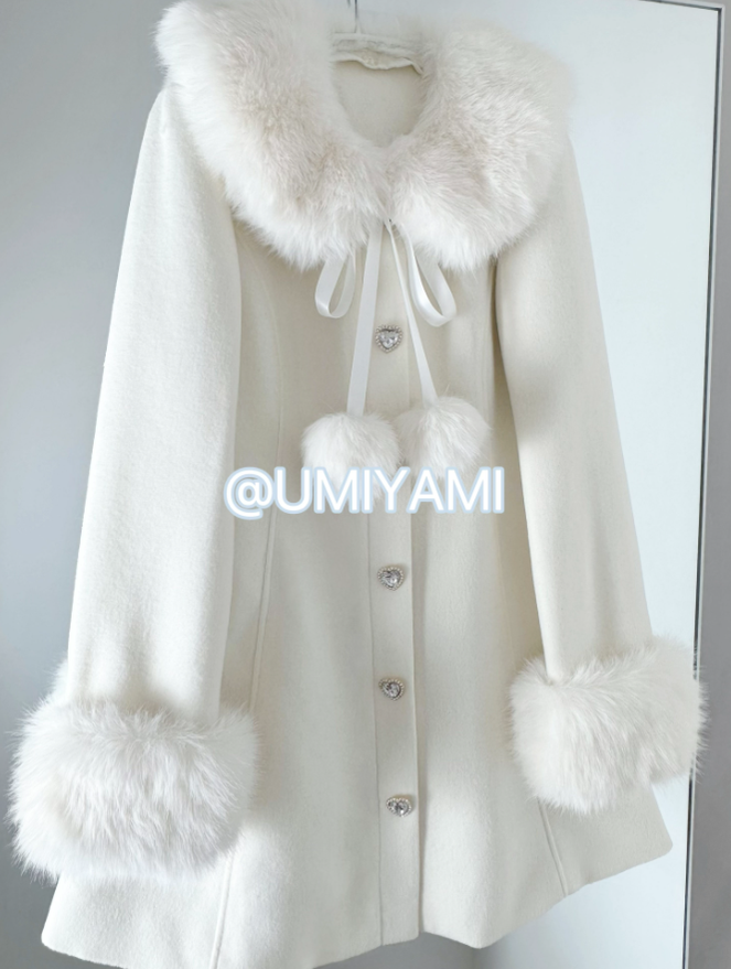 Jirai Kei Coat Long Woolen Jacket Winter Coat 39792:653766