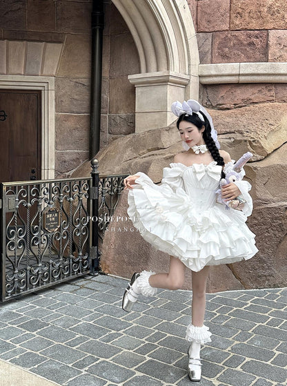 Lolita Dress Fishbone Dress Corset Dress Multicolor 36380:540650