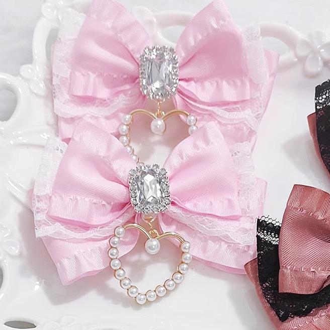 Jirai Kei Hair Clip, Heart-shaped Pendant 43762:784473
