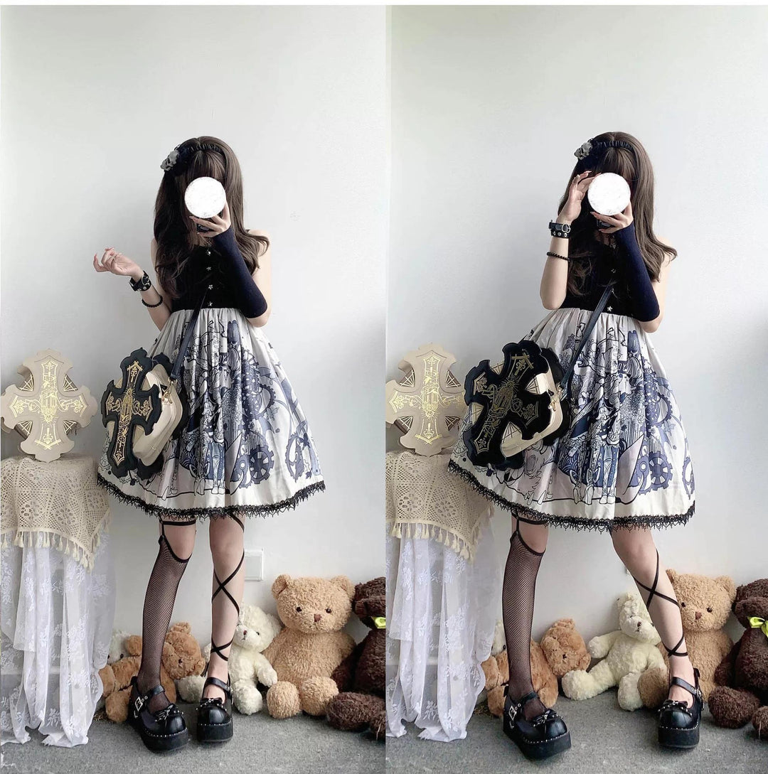 Gothic Lolita Bag, Two Detachable Shoulder Straps 45411:847027