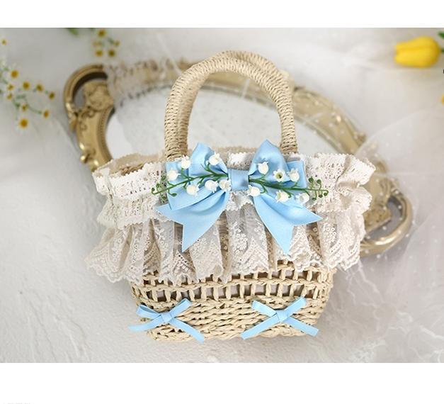 Mori Kei Bag Cottagecore Woven Bag Lolita Lace Bag 36442:522992