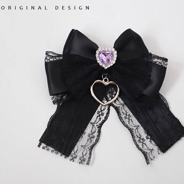 Lolita Headdress Jirai Kei Clips Letter Bow Hair Clips 22516:332238