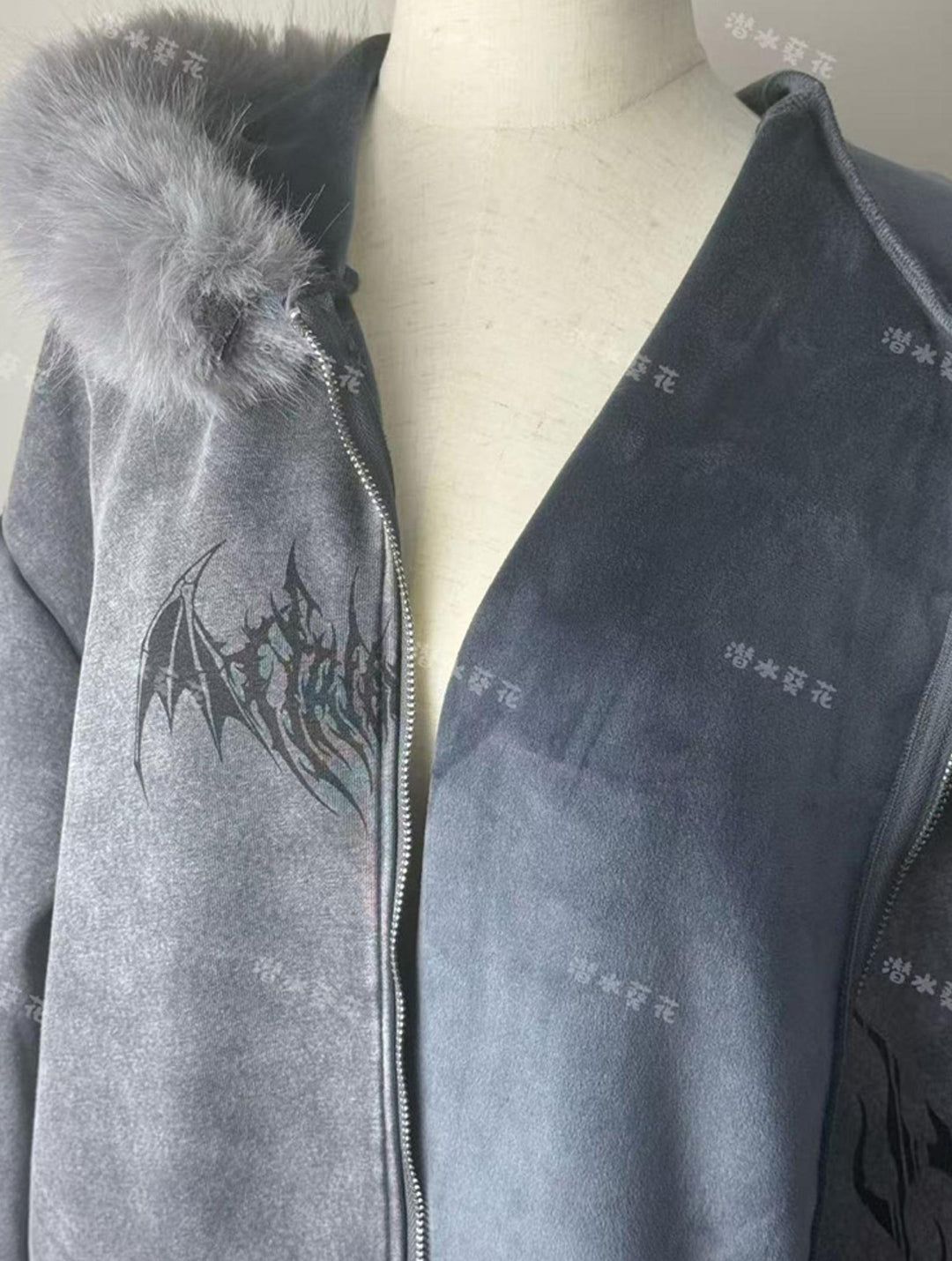 Gothic Winter Hooded Jacket, Fleece Lining 44148:798113