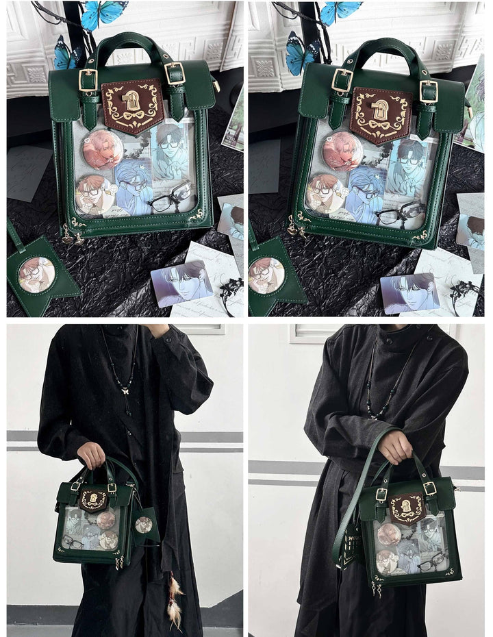 Vintage Embroidered Ita Bag, Clear Display Window 45415:846887