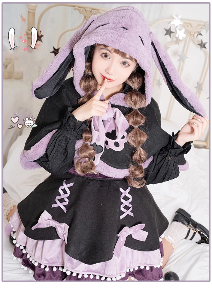 Sweet Lolita Cape Winter Lolita Dress Tiered JSK 41072:686054