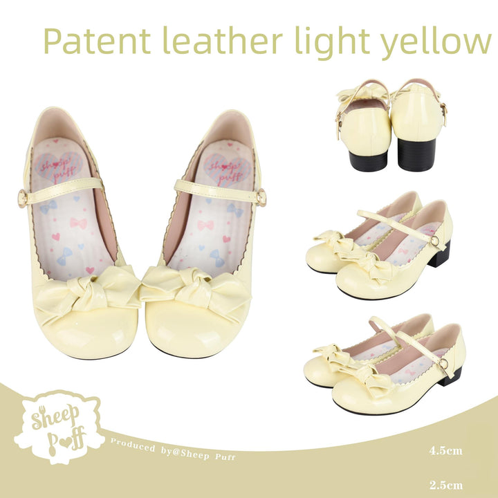 Kawaii Lolita Round-toe Bow Flat Shoes Low-heeled Shoes 15Colors (36 37 38 39 40 41) 22818:330334 (36 37 38 39 40 41) 22818:330334