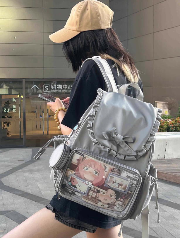 Kawaii Itabag Dual-Shoulder Backpack Bunny Ear Bag 40110:670652