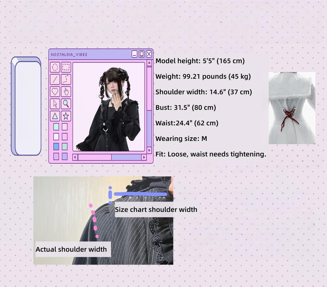 Jirai Kei Hime Sleeves Dress, Pocketed Shorts 44215:808563