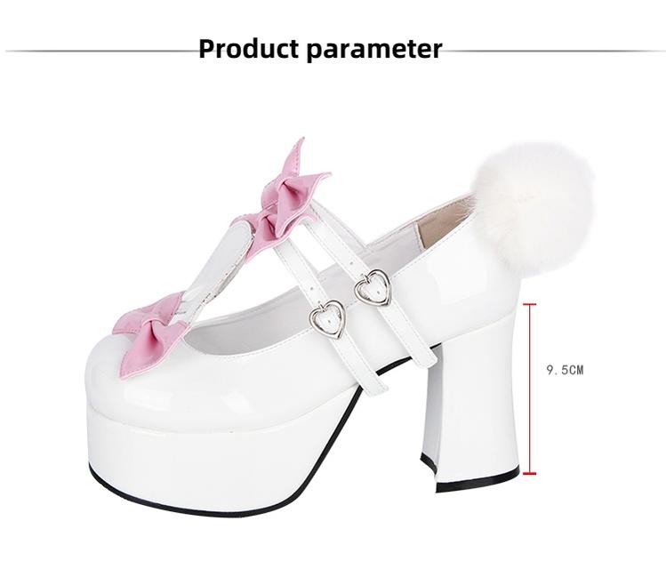 Lolita Shoes High Heels White Shoes With Bunny Ears 37454:561456 37454:561456